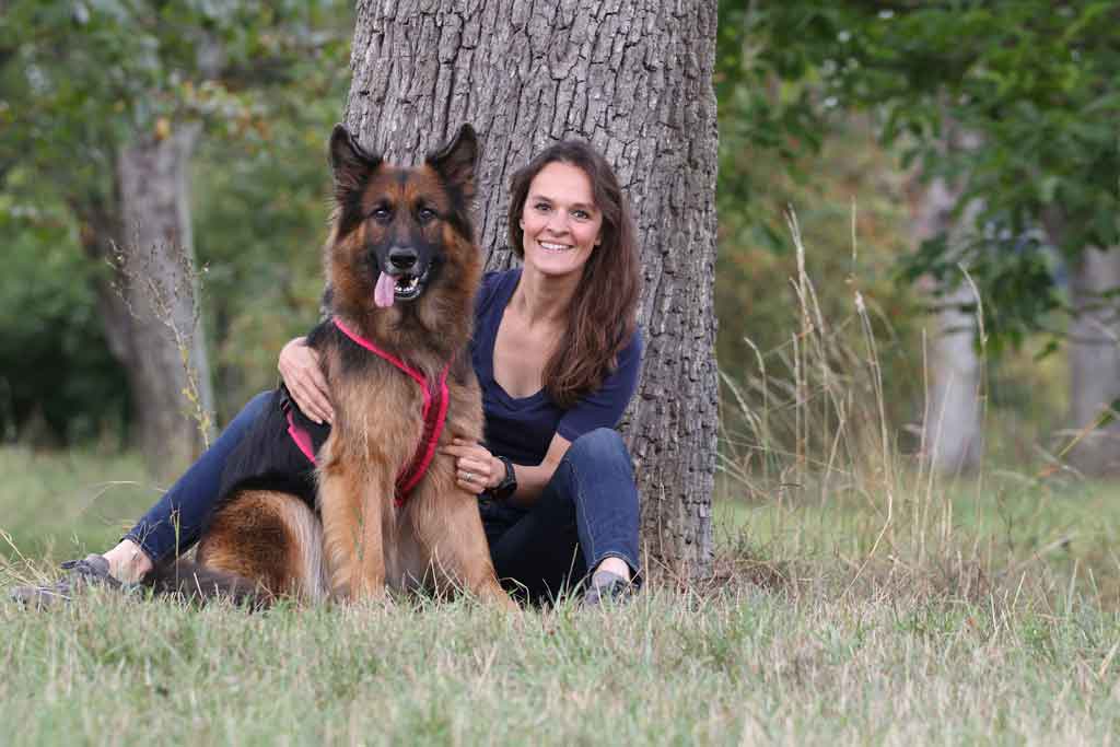 Frauchen und ihre Schäferhündin